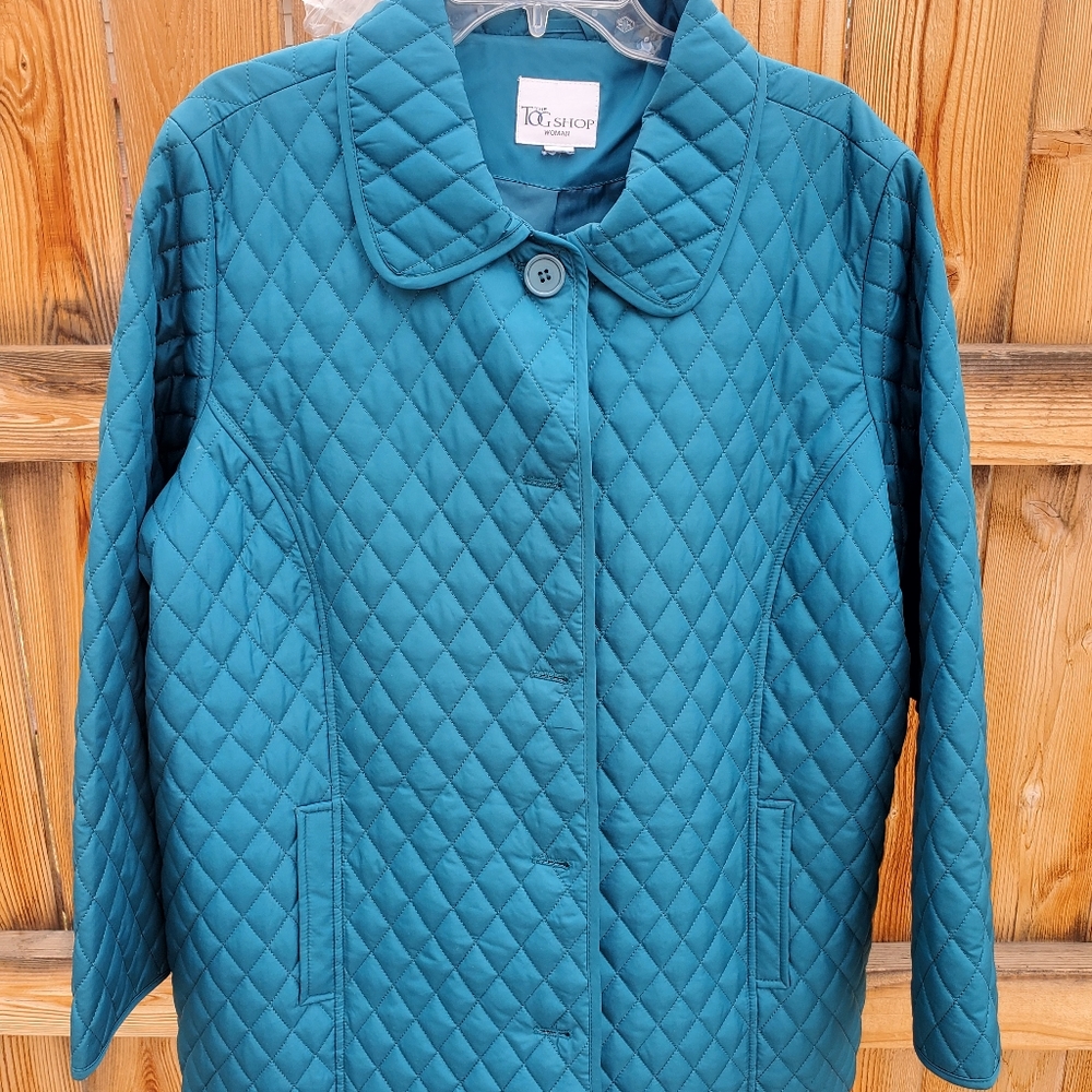 Womens teal pea coat